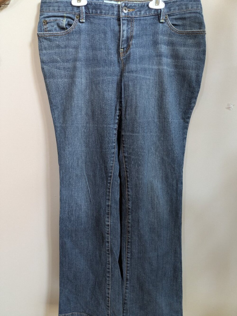 LOFT Jeans Womens 10 Blue Curvy Boot Cotton Blend Mid Rise Medium Wash #265